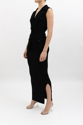 Knitted Sleeveless Top and Skirt Set
