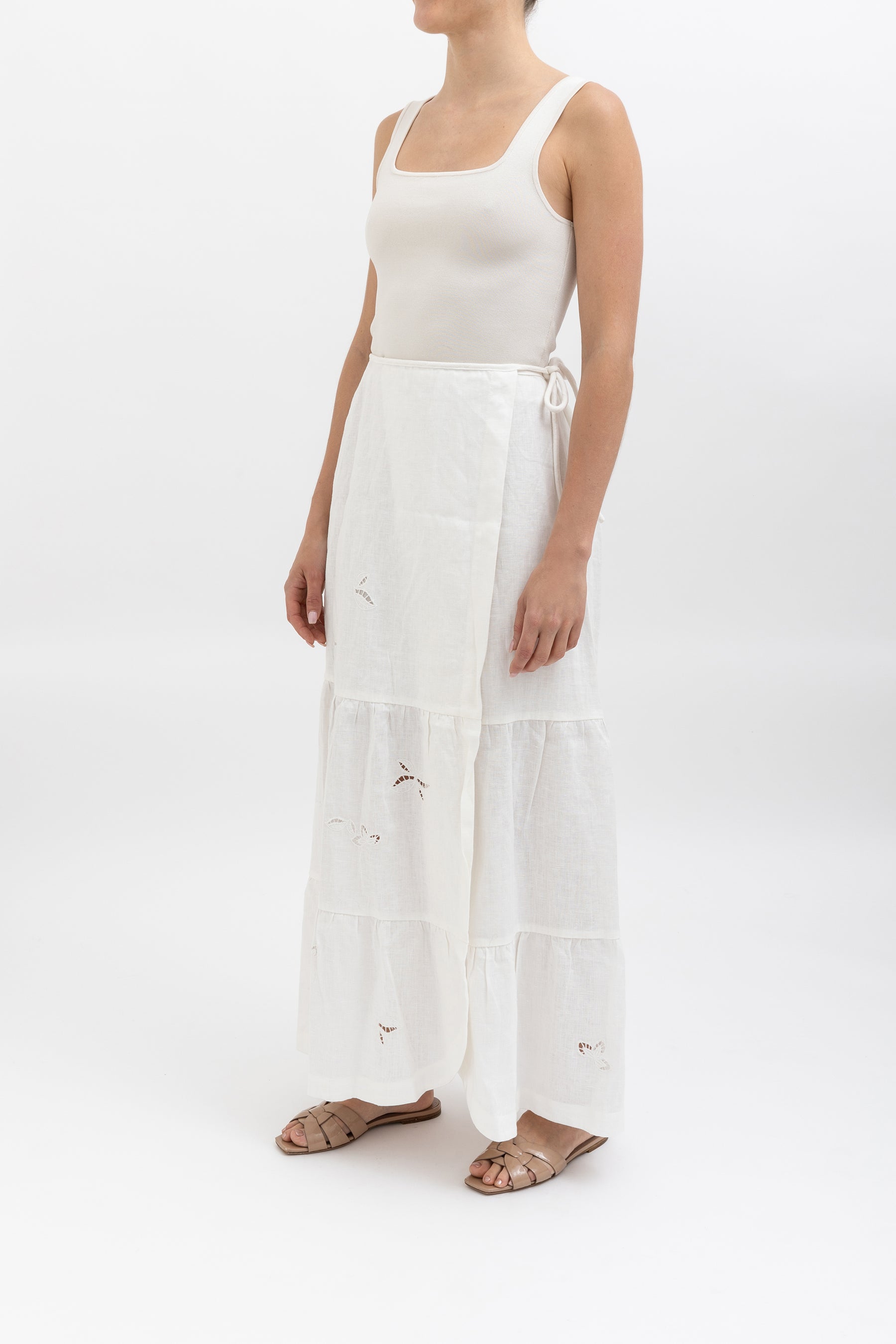 Linen Wrap Skirt