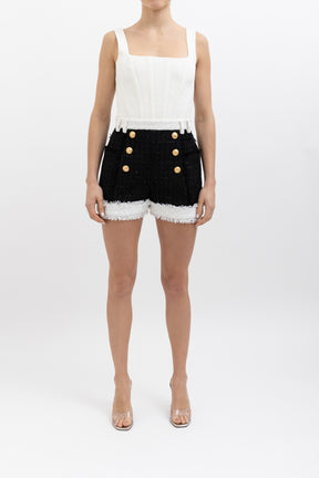 Tweed Contrast Shorts