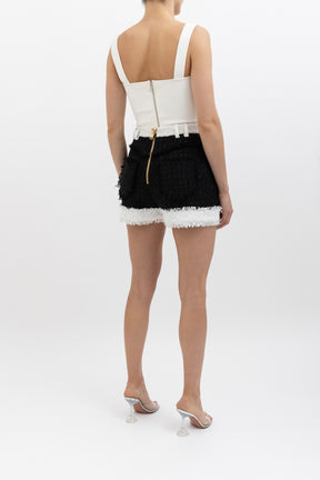 Tweed Contrast Shorts