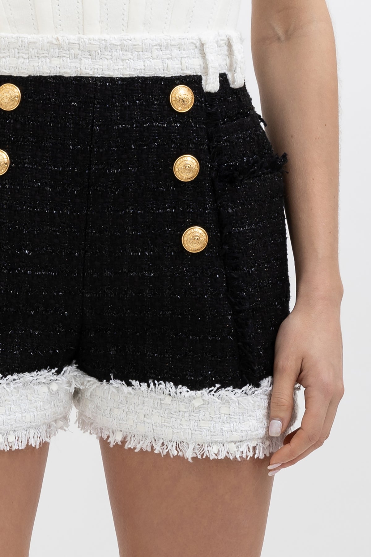 Tweed Contrast Shorts