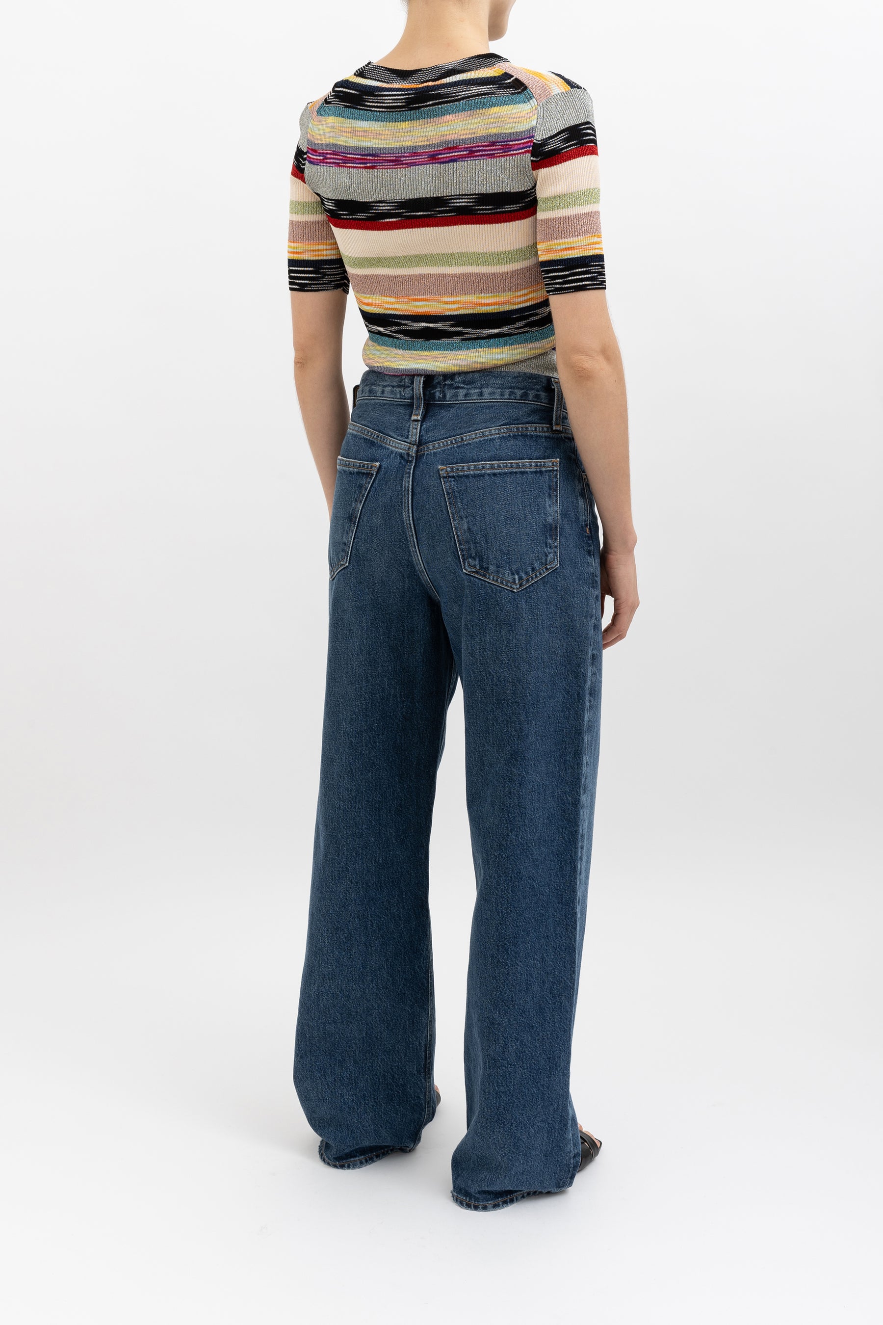 Space-Dyed Rib Knit T-Shirt