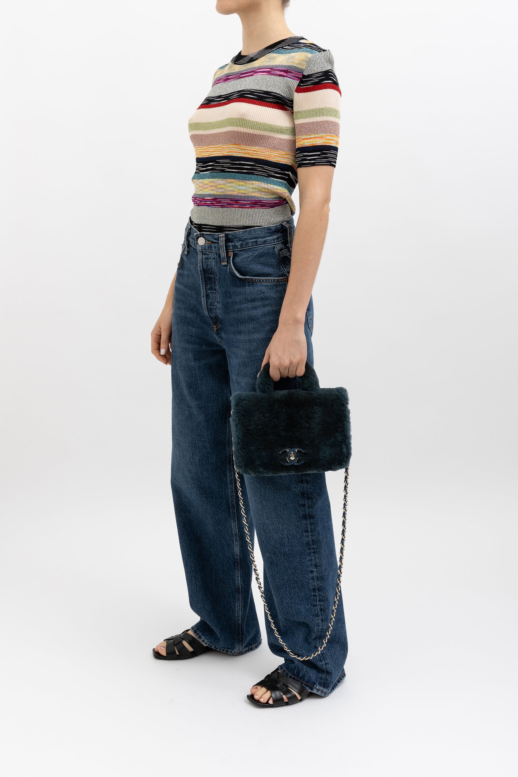 Space-Dyed Rib Knit T-Shirt