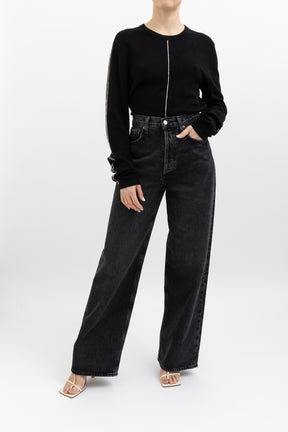 Contrast Layering Knit Sweater