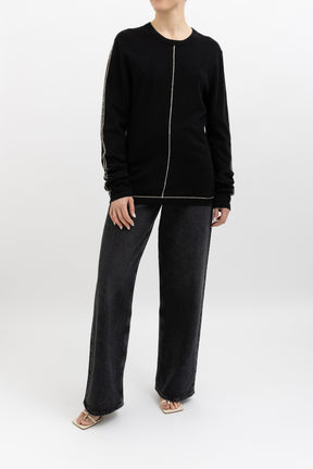 Contrast Layering Knit Sweater