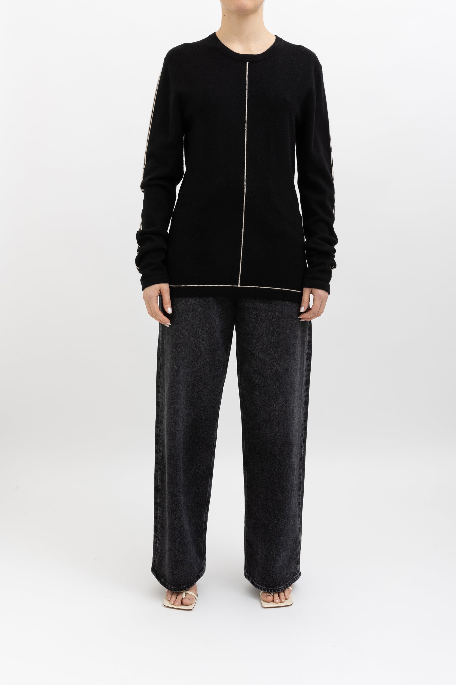 Contrast Layering Knit Sweater