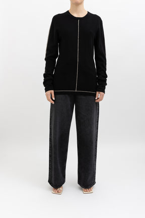 Contrast Layering Knit Sweater