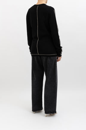 Contrast Layering Knit Sweater