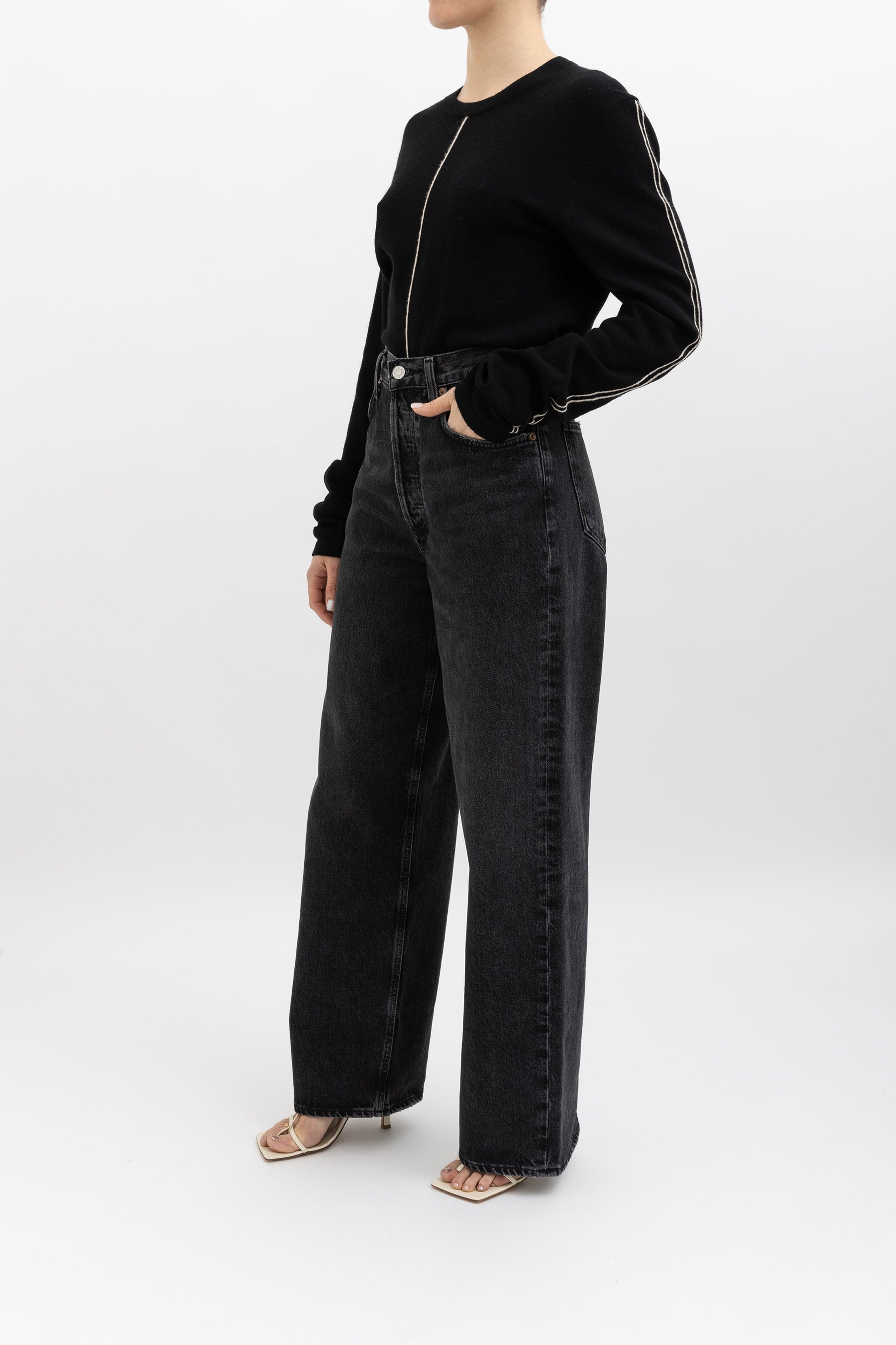 Contrast Layering Knit Sweater