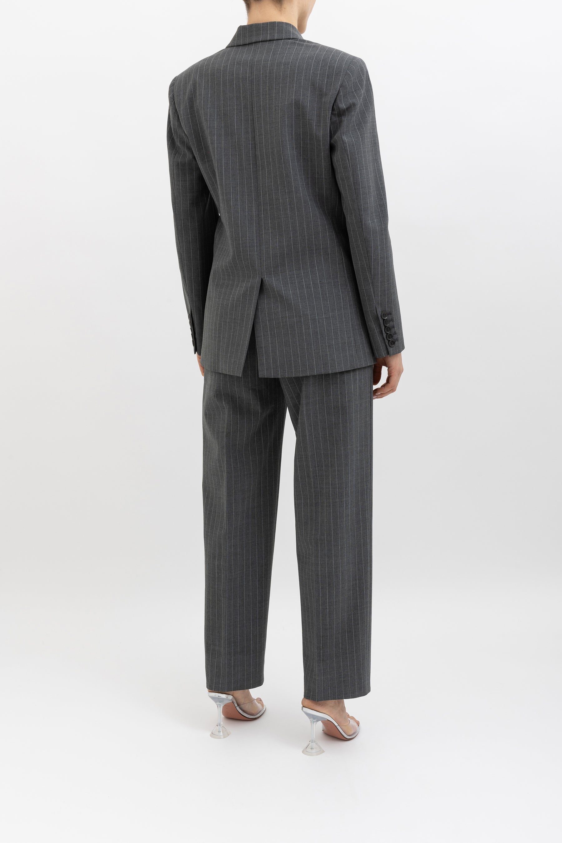 Tailored Striped Jacket and Pant Set