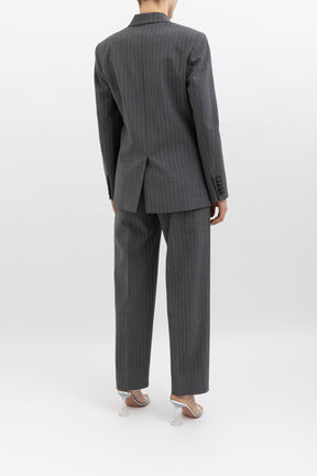 Tailored Striped Jacket and Pant Set