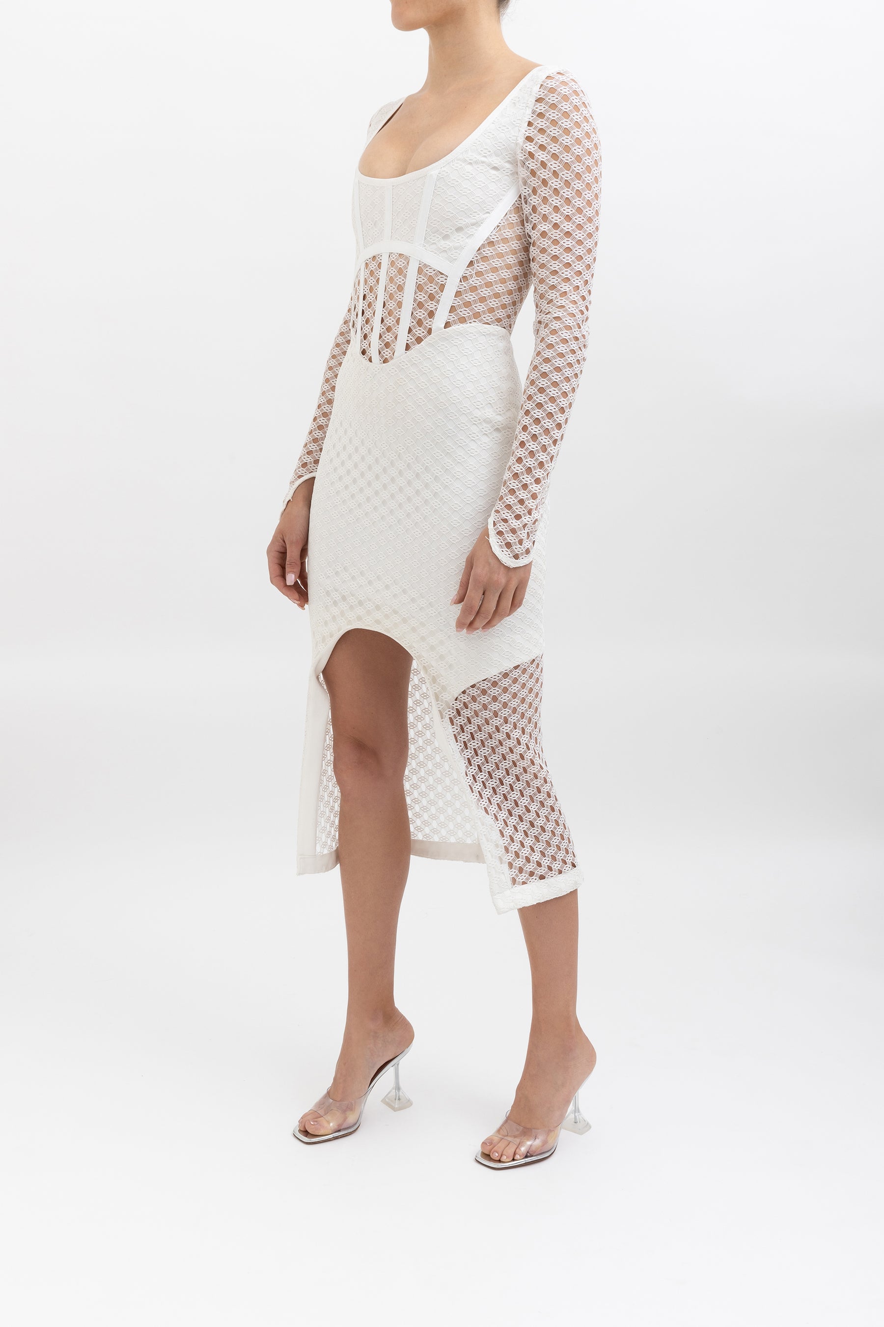 Crochet Lace Long Sleeve Dress