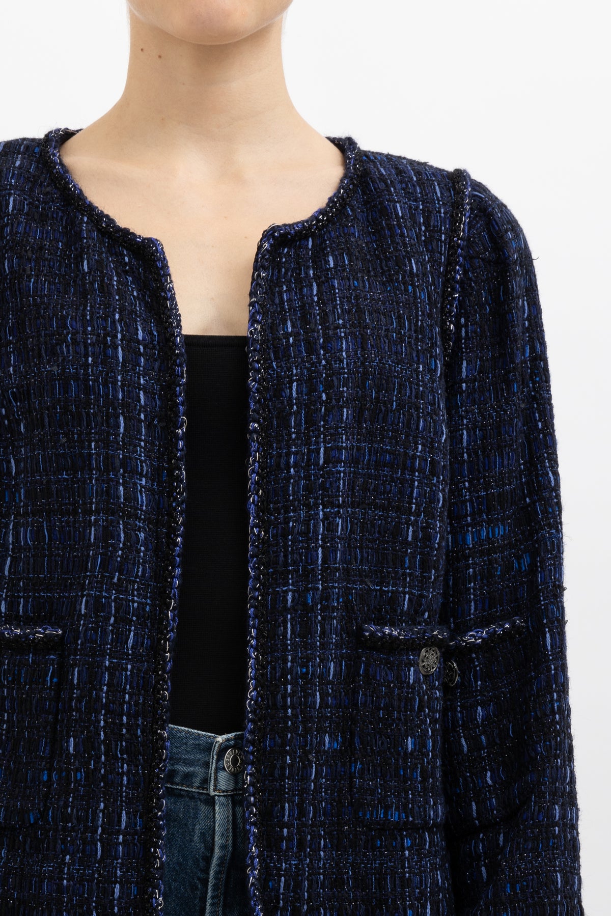 Chanel blue tweed jacket - Gem