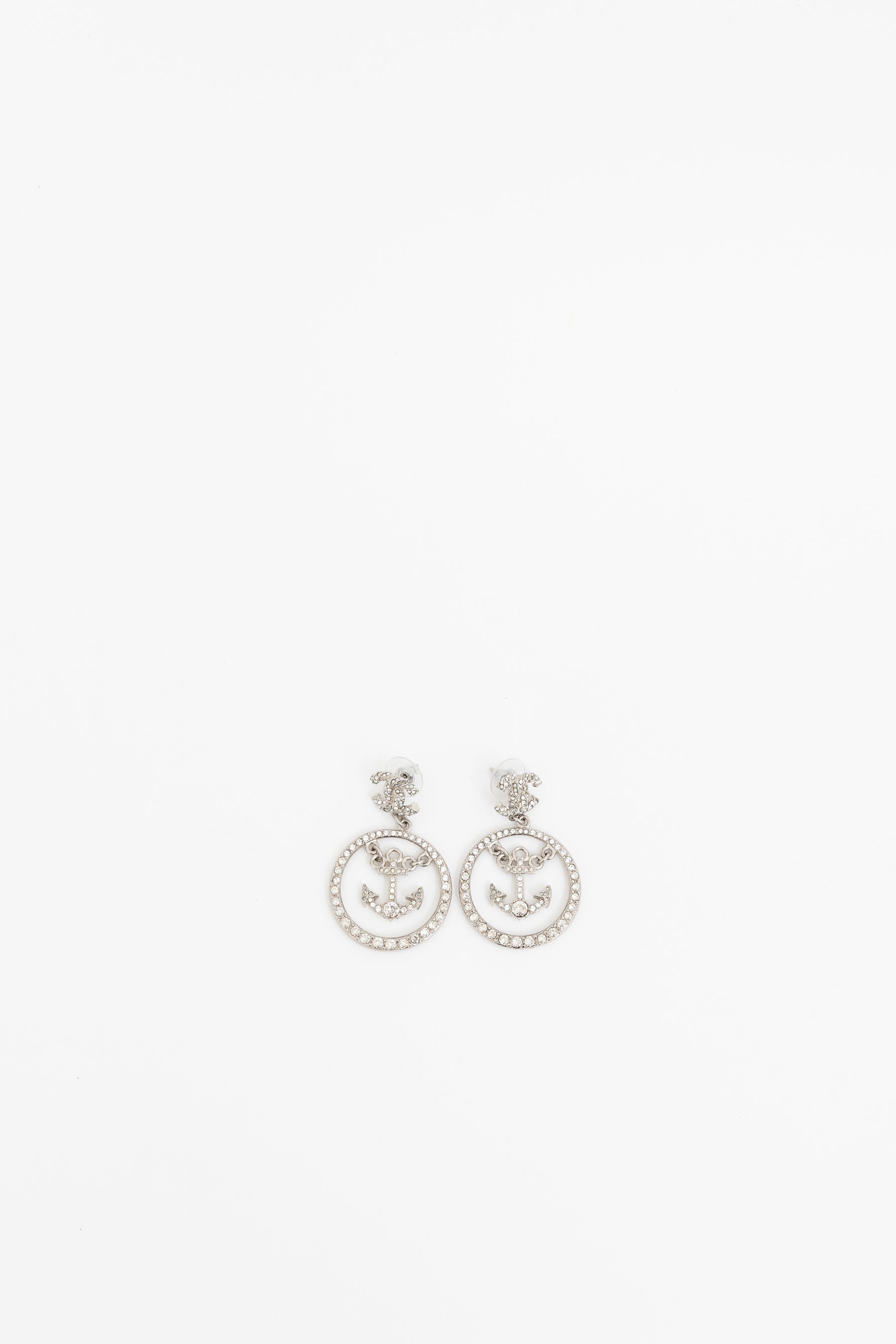 Crystal Anchor Earrings
