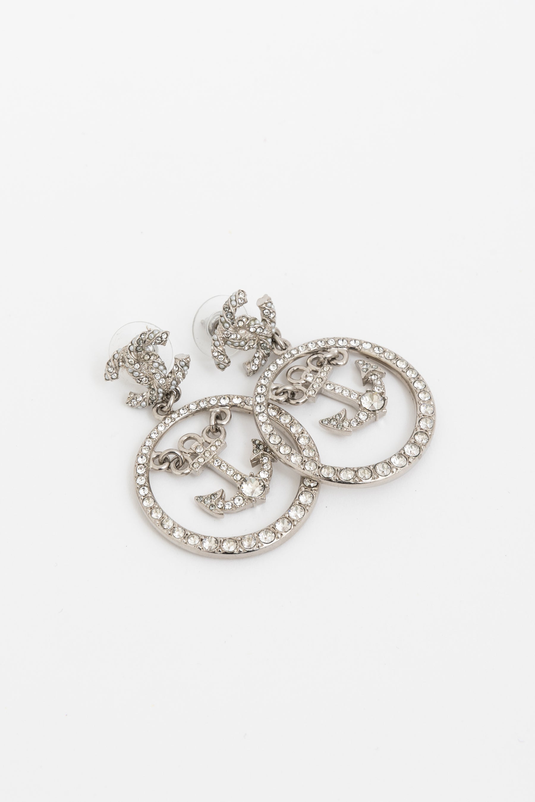 Crystal Anchor Earrings