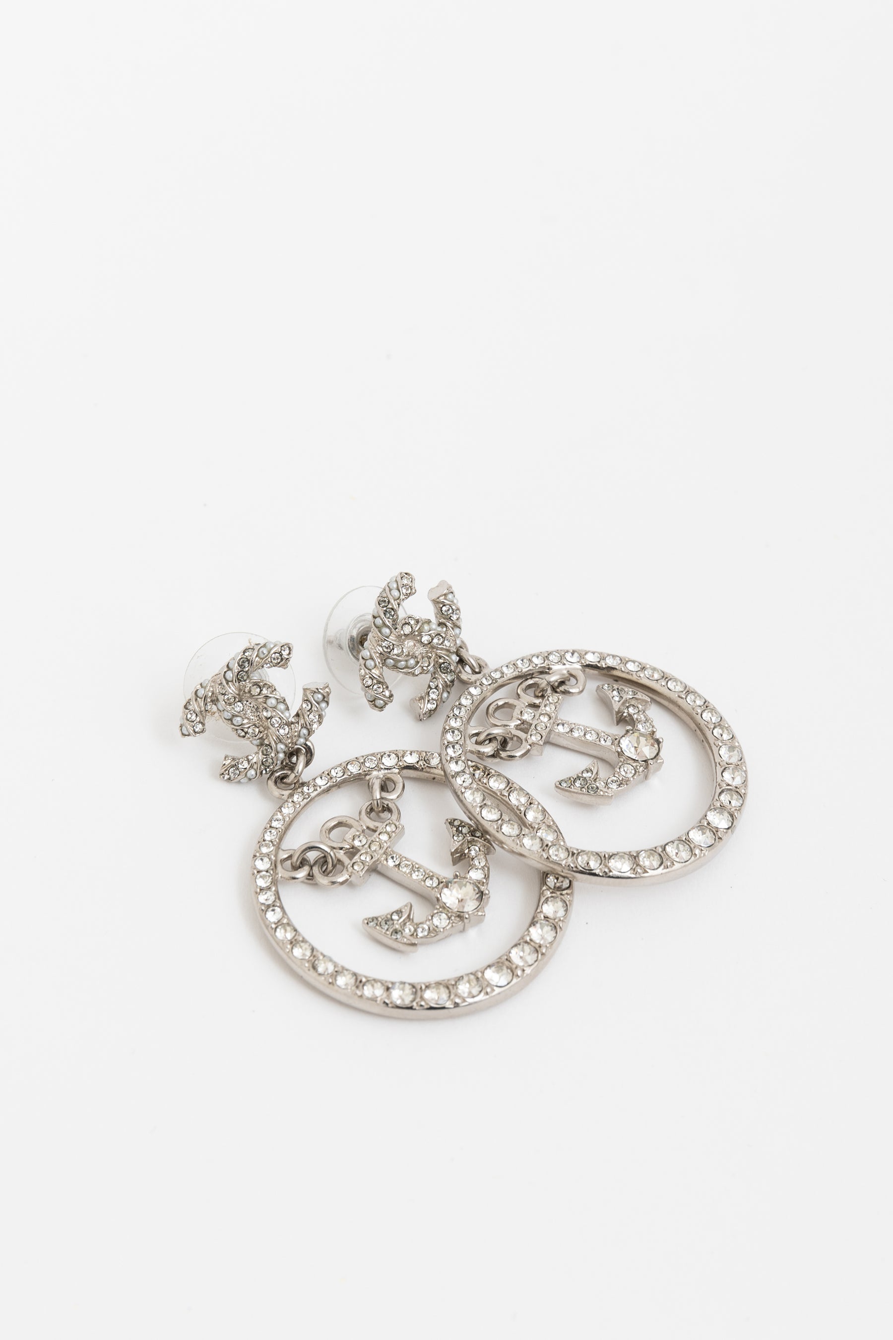 Crystal Anchor Earrings