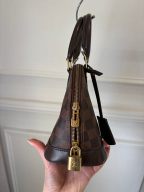 Louis Vuitton Damier Alma BB In Brown Lock & Key