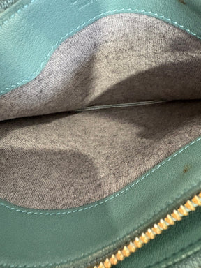 Celine Trio Leather Cross Body Bag Green