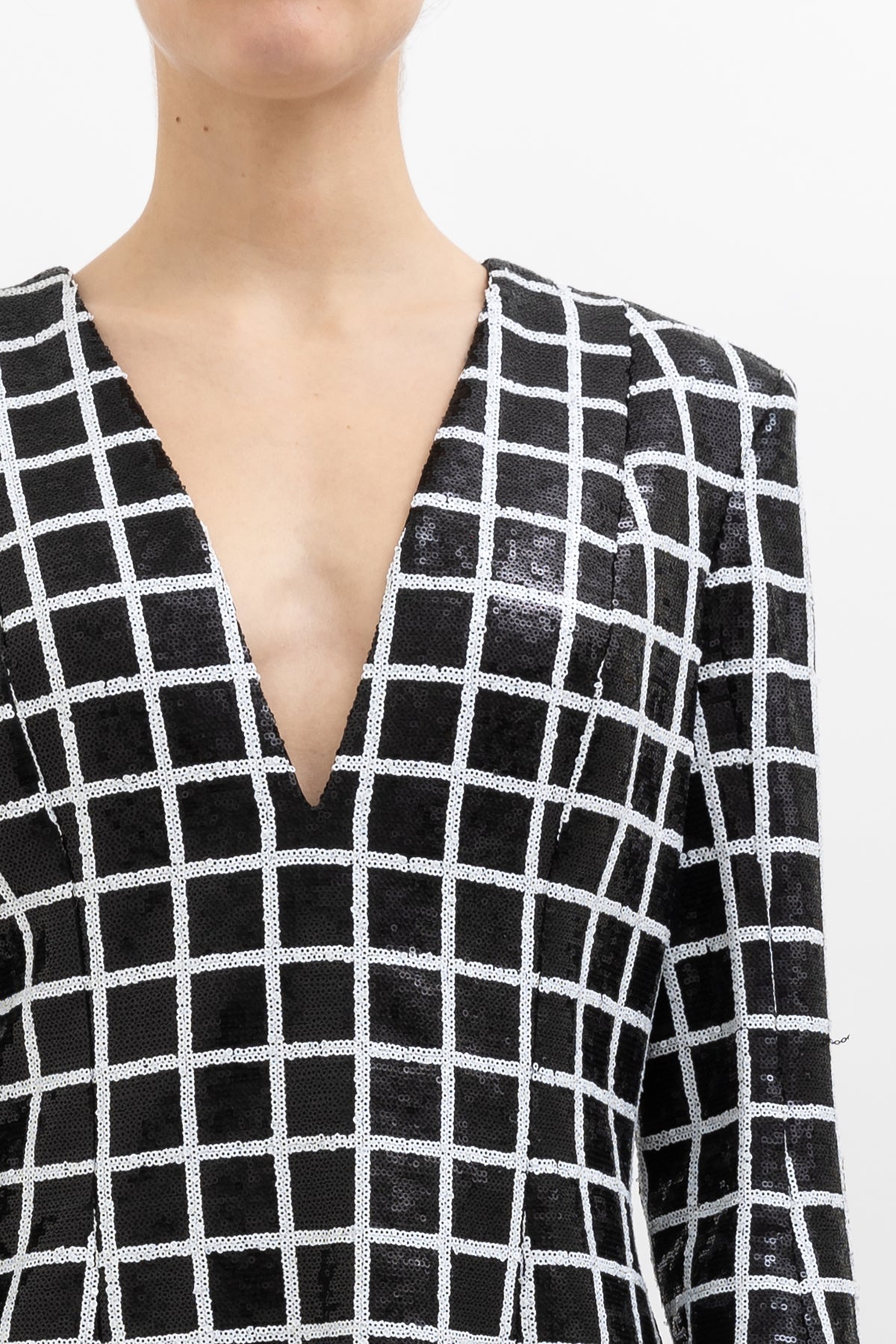 Monochrome Sequin Dress