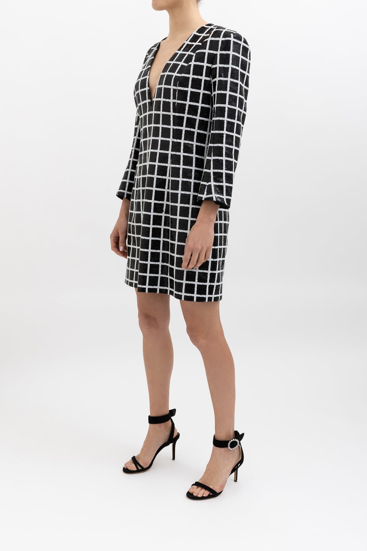 Monochrome Sequin Dress