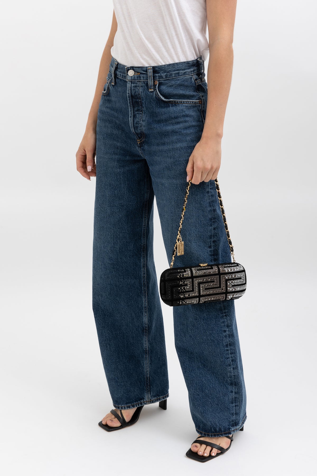 Velvet Crystal Clutch Bag