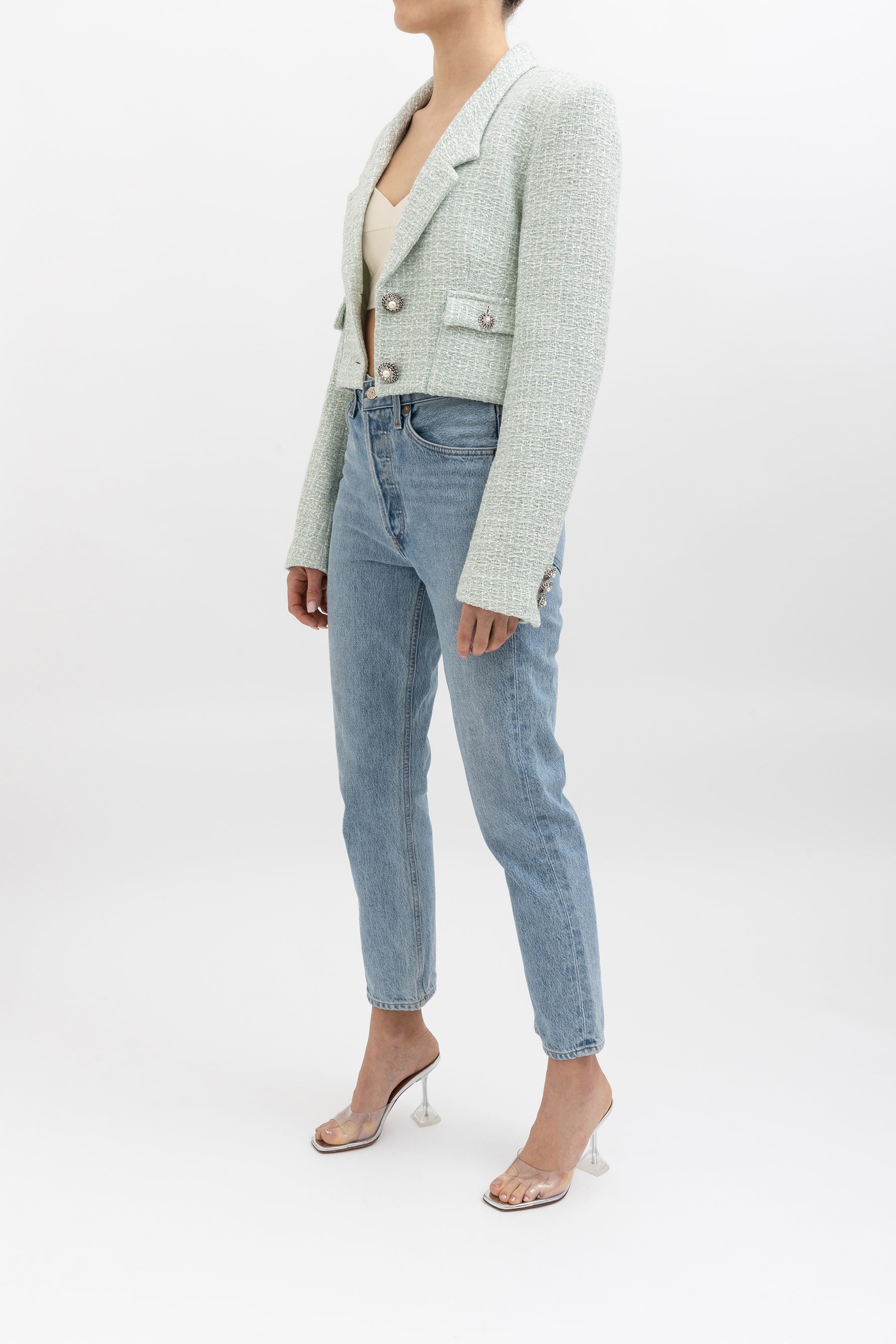 Cropped Tweed Jacket