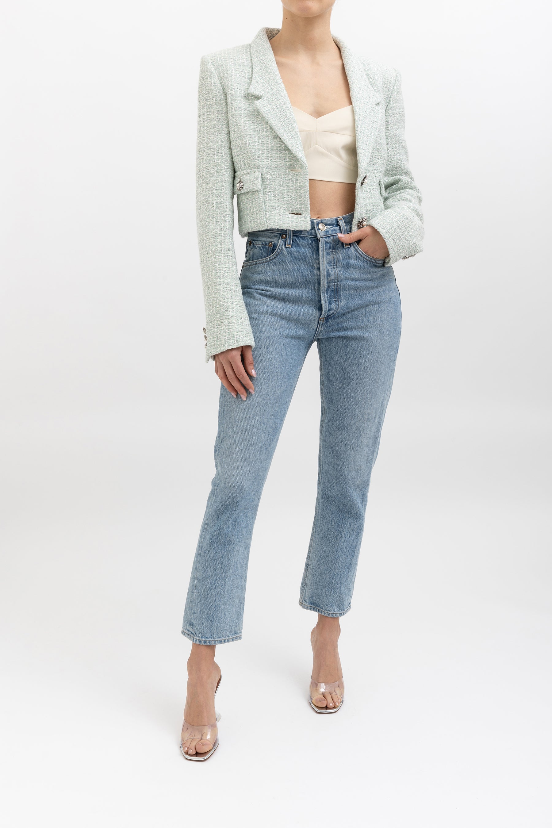 Cropped Tweed Jacket
