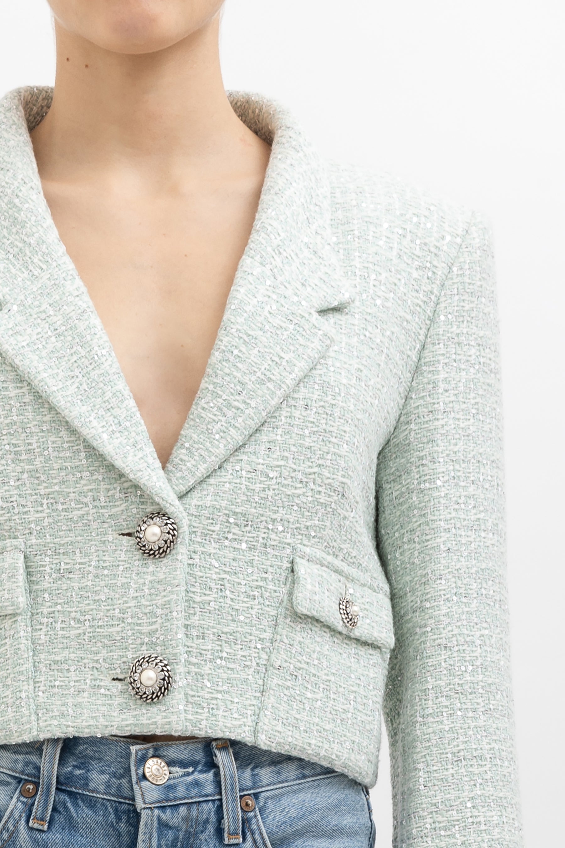 Cropped Tweed Jacket