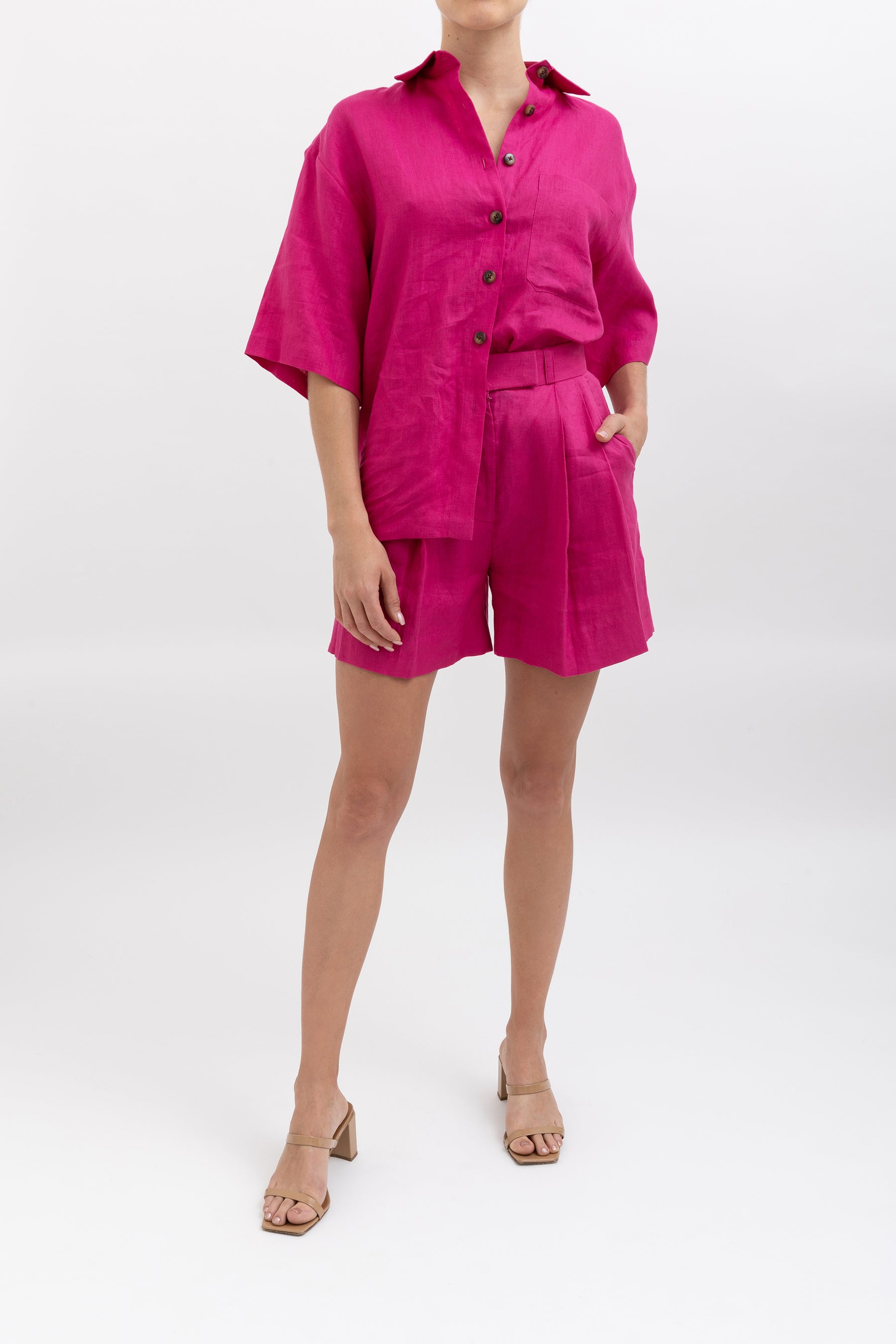 Fai Linen Shirt and Short Set