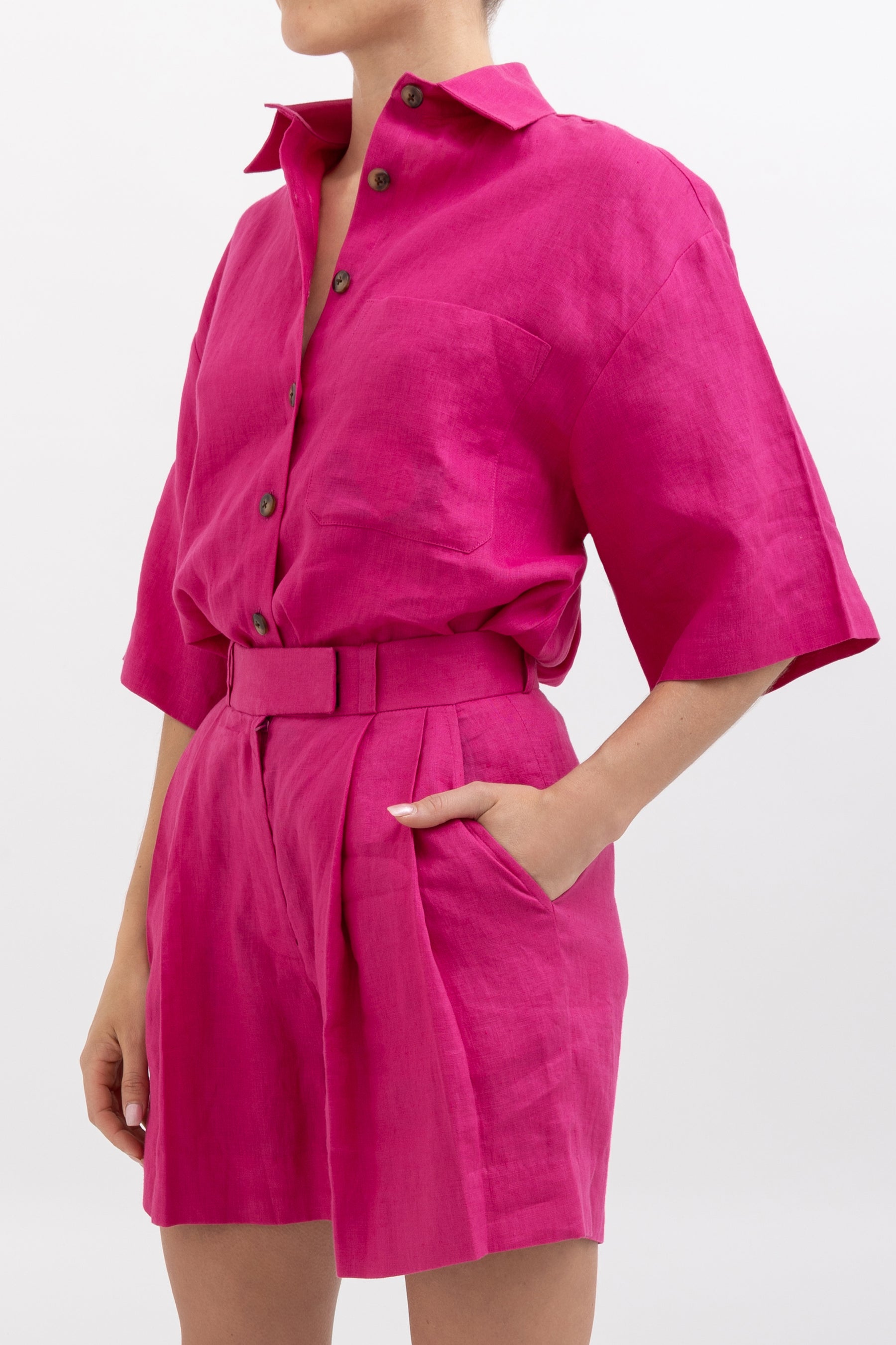 Fai Linen Shirt and Short Set