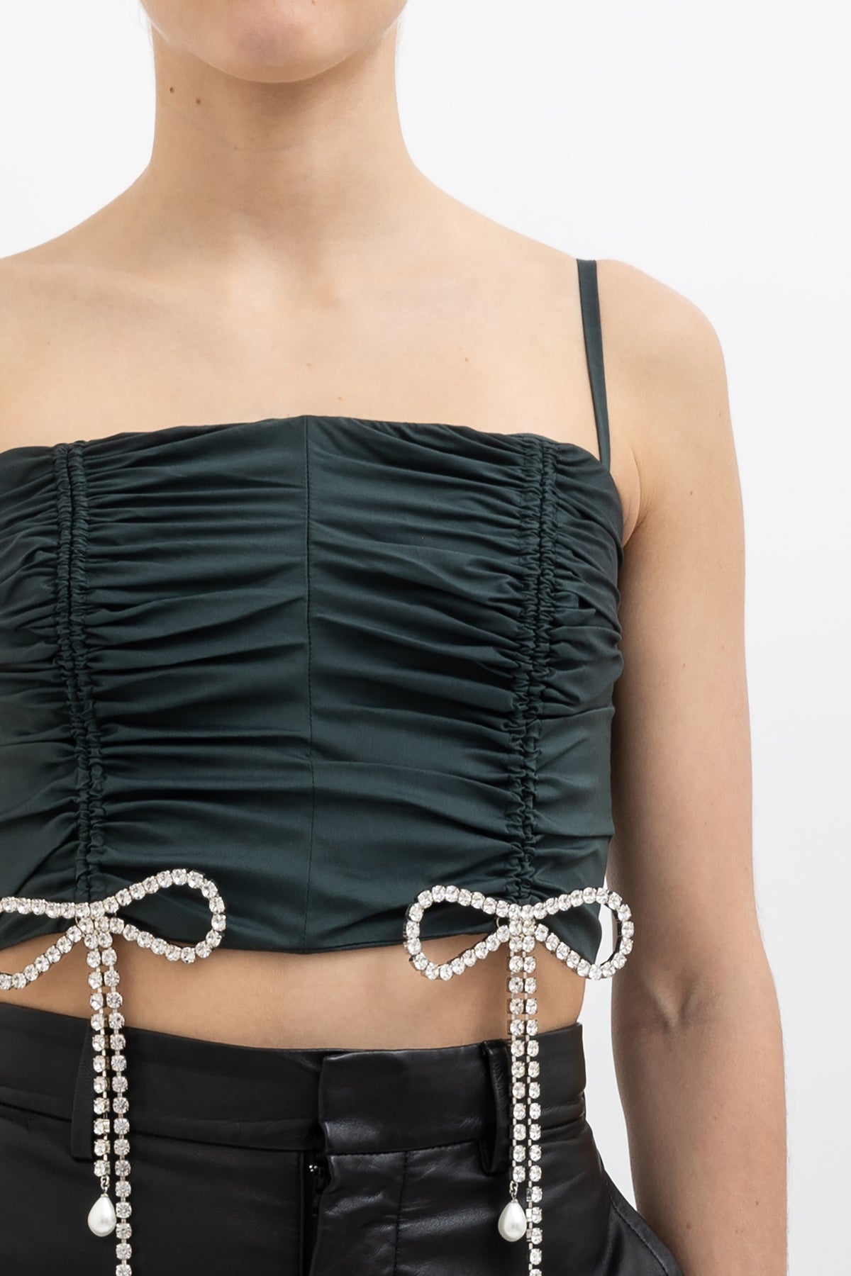 Crystal Bow Crop Top