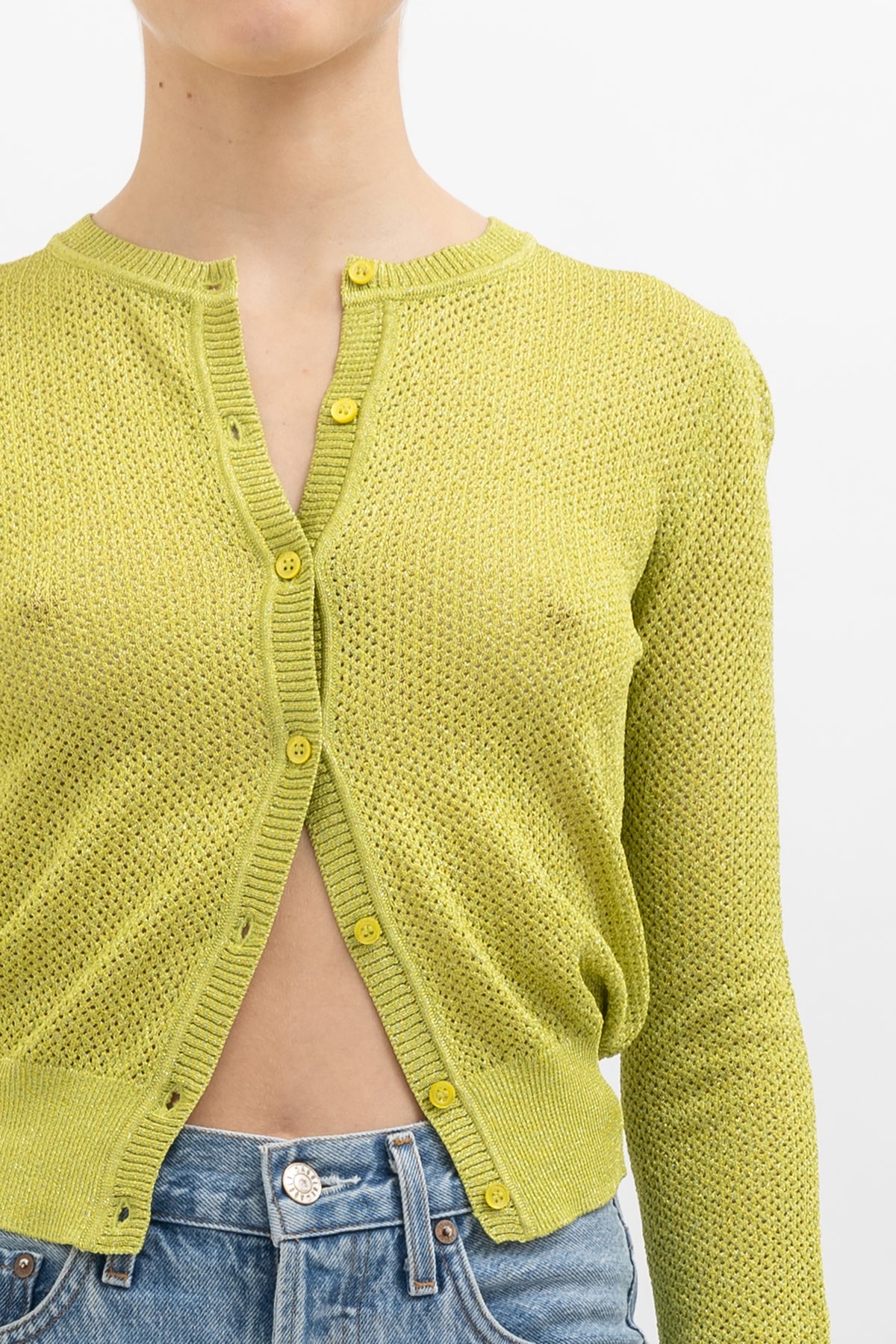Lurex Knit Cardigan