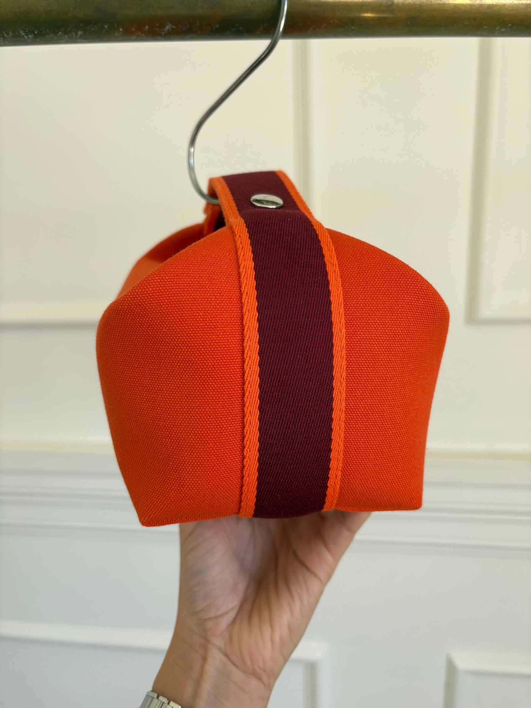 Hermès Orange Feu Small Bride-a-Brac Case