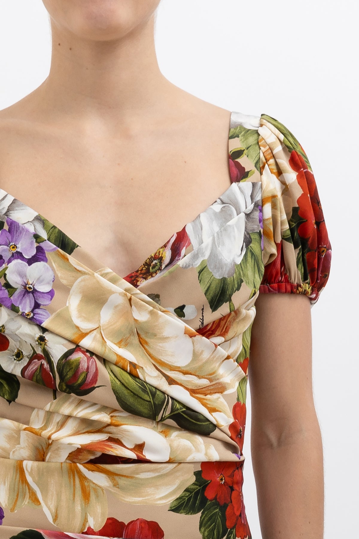 Floral Silk Midi Dress