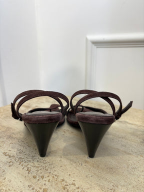 Camilla and Marc Brown Suede Ankle Strap Heels, 39