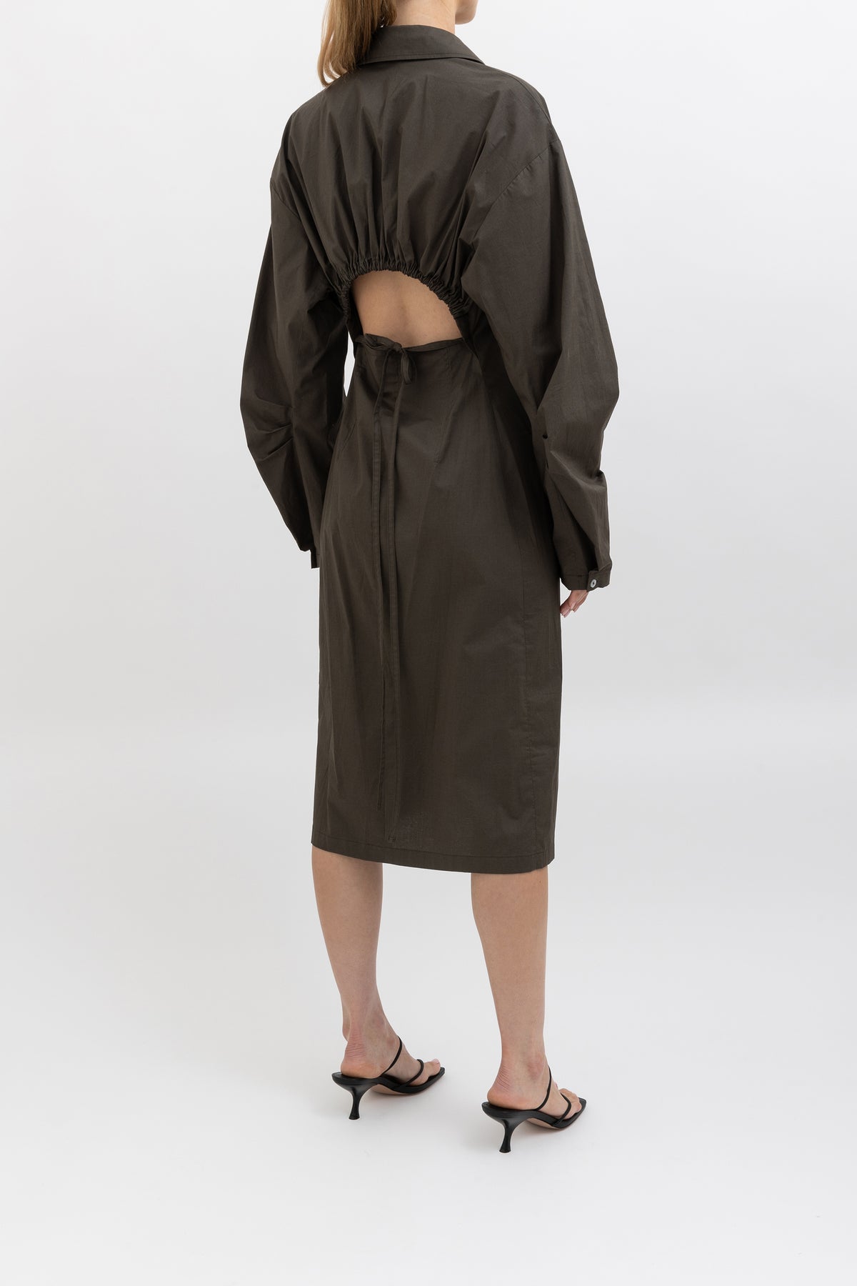 Cutout Shirt Dress