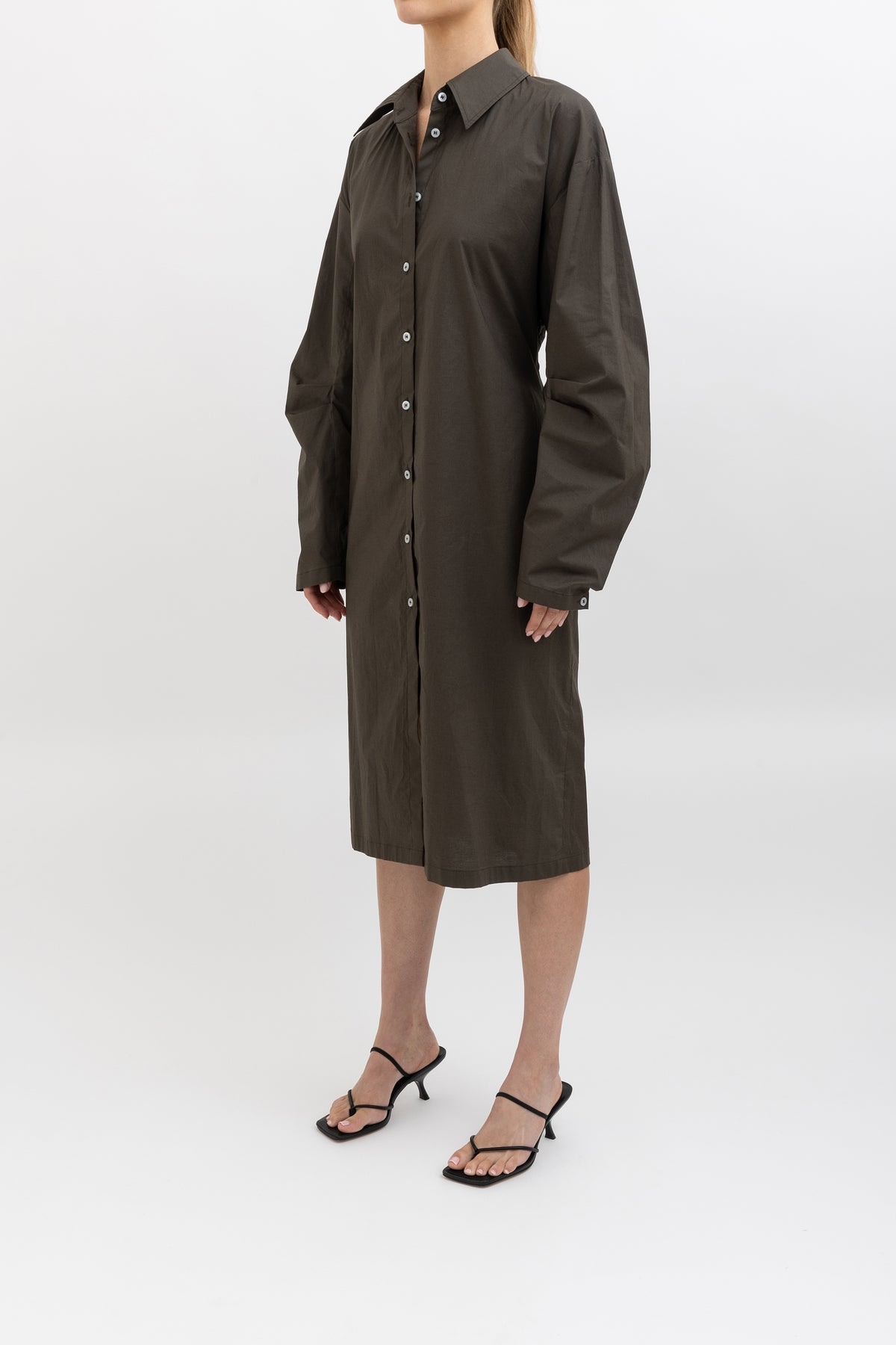 Cutout Shirt Dress