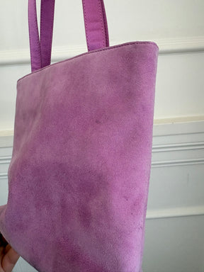 Prada Purple Suede and Silk Mini Tote,