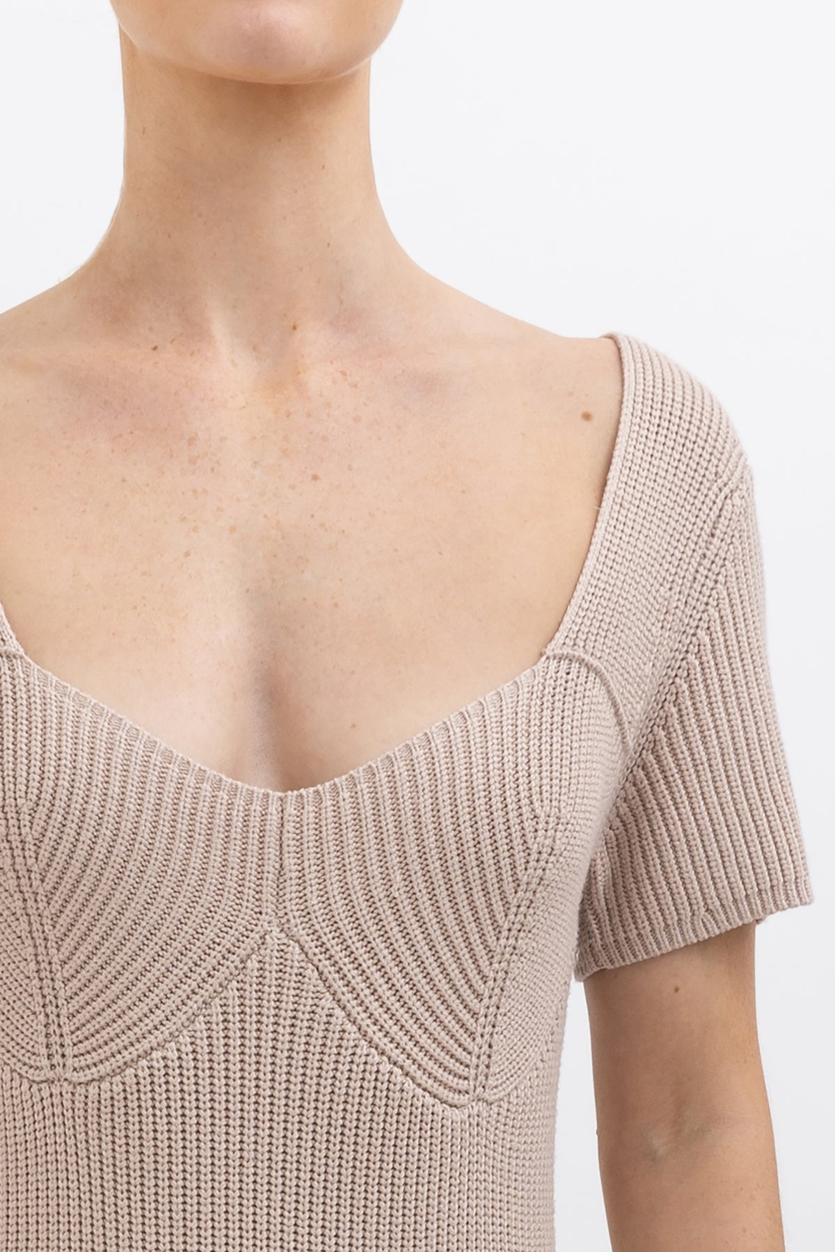 Carmen Ribbed Knit Midi Dress