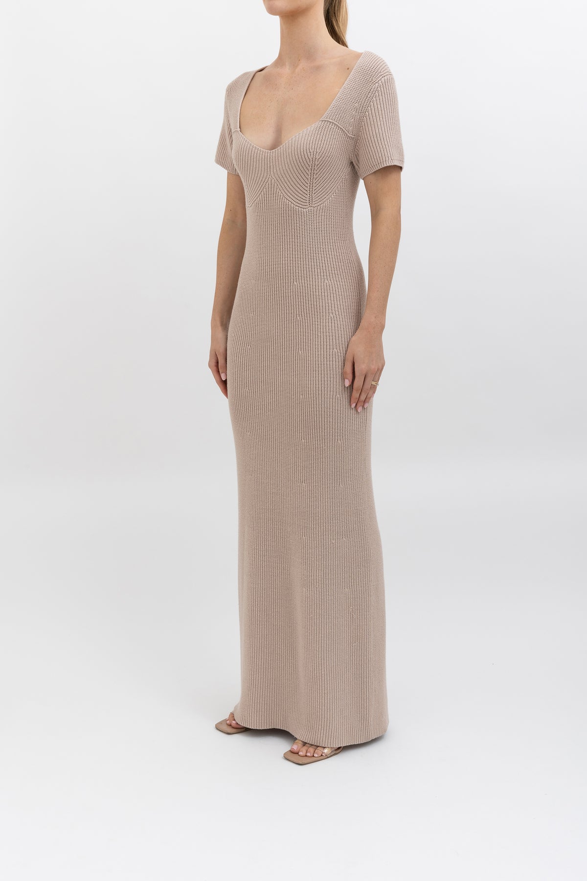 Carmen Ribbed Knit Midi Dress