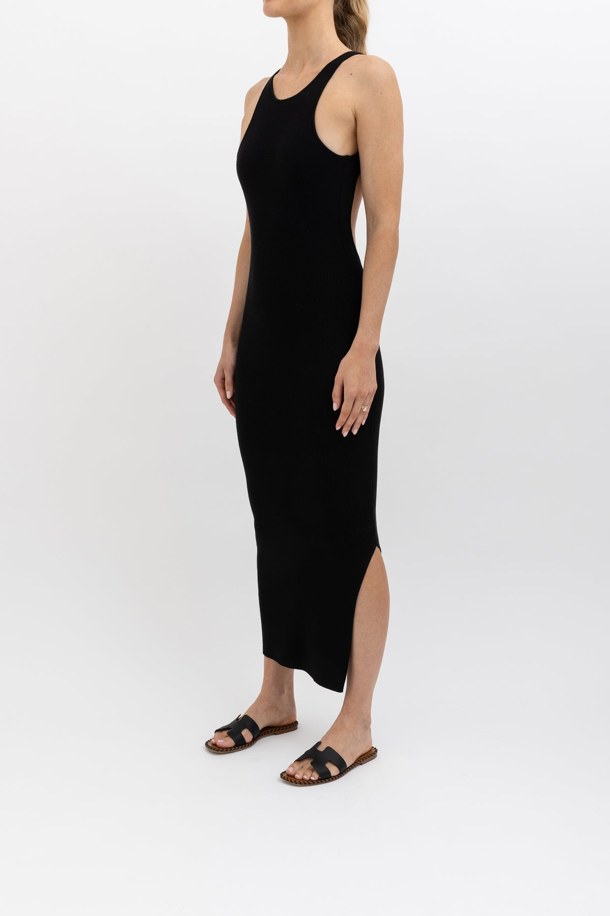 Jemma Open-Back Knit Midi Dress