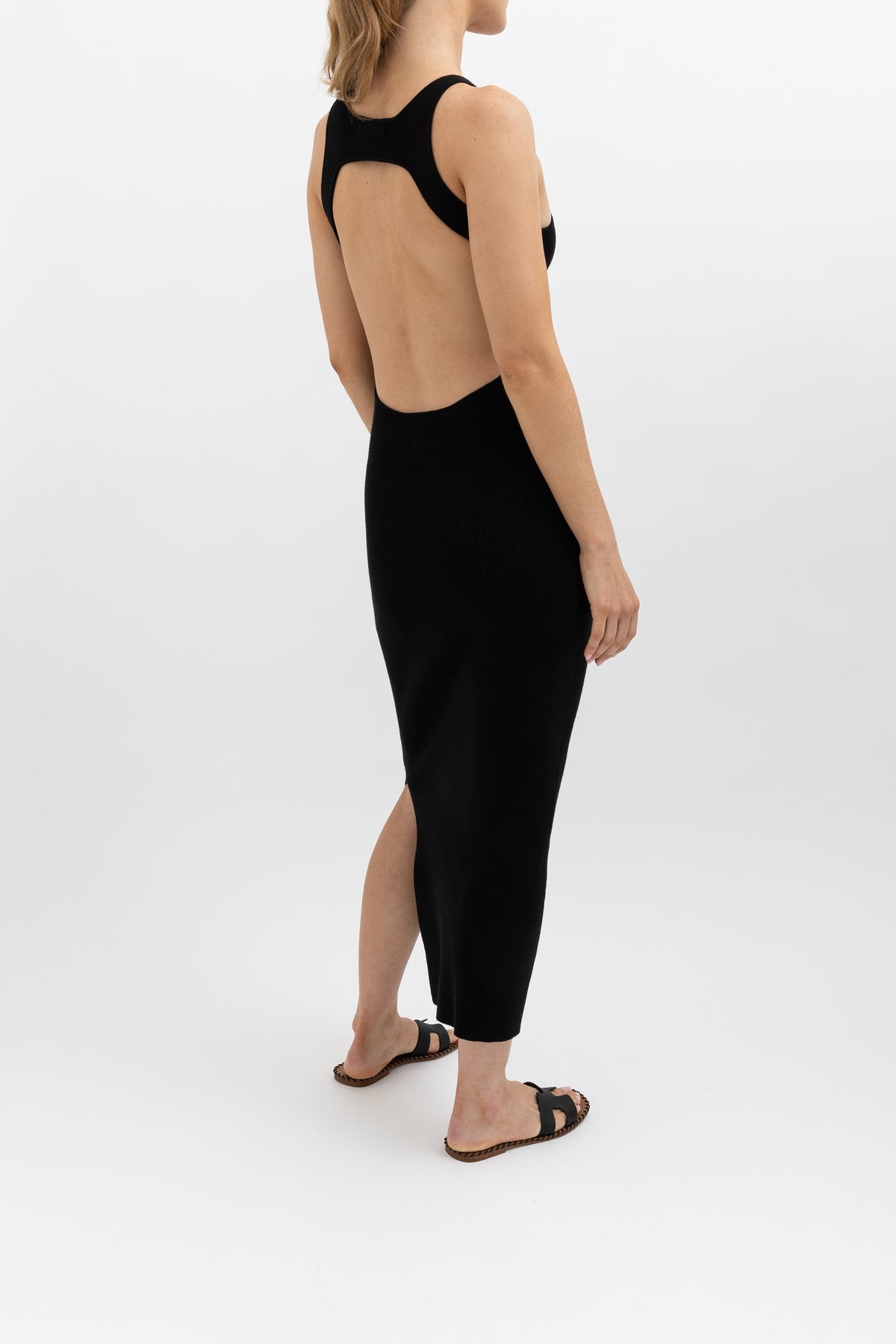Jemma Open-Back Knit Midi Dress