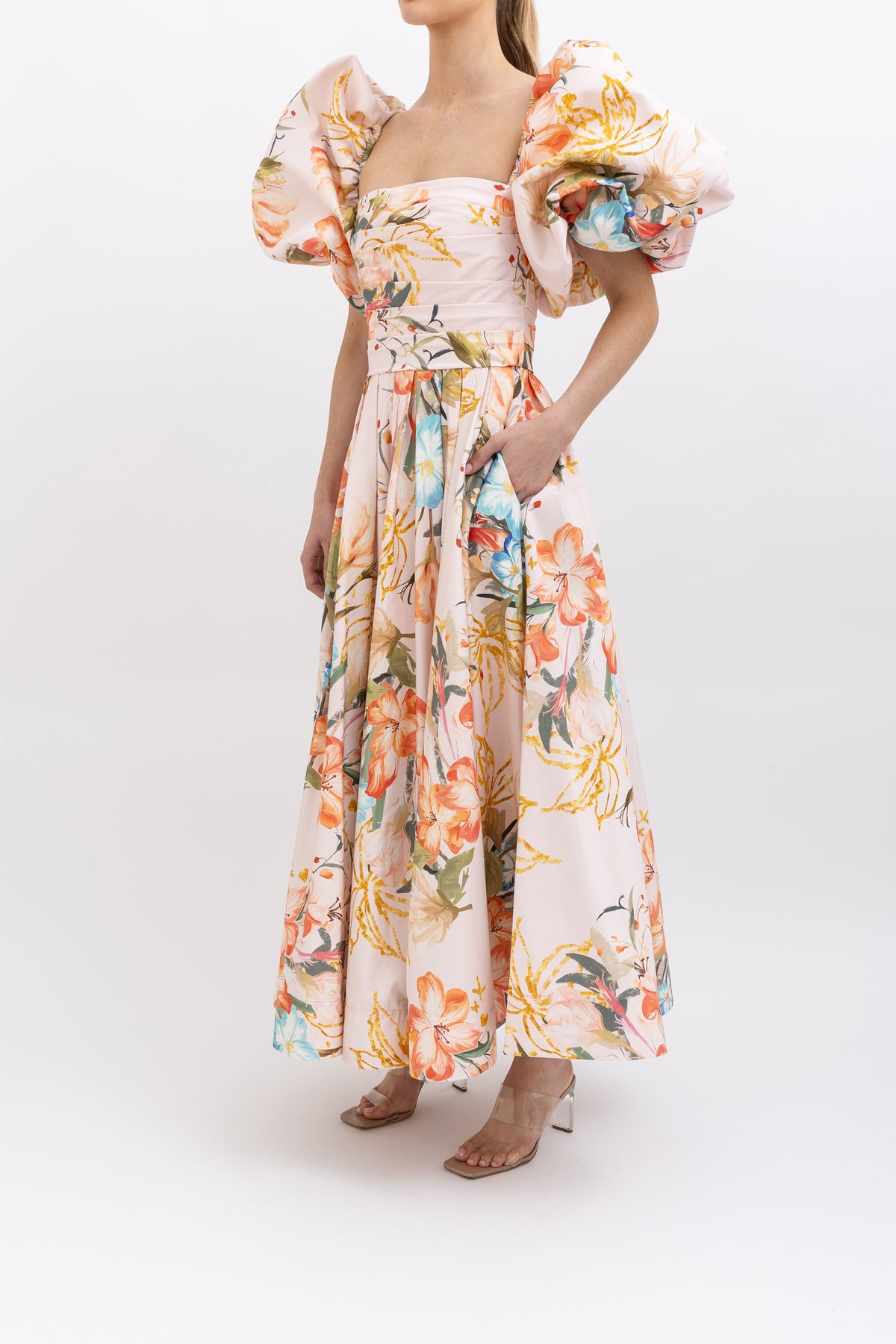 Matilda Puff Sleeve Midi Dress