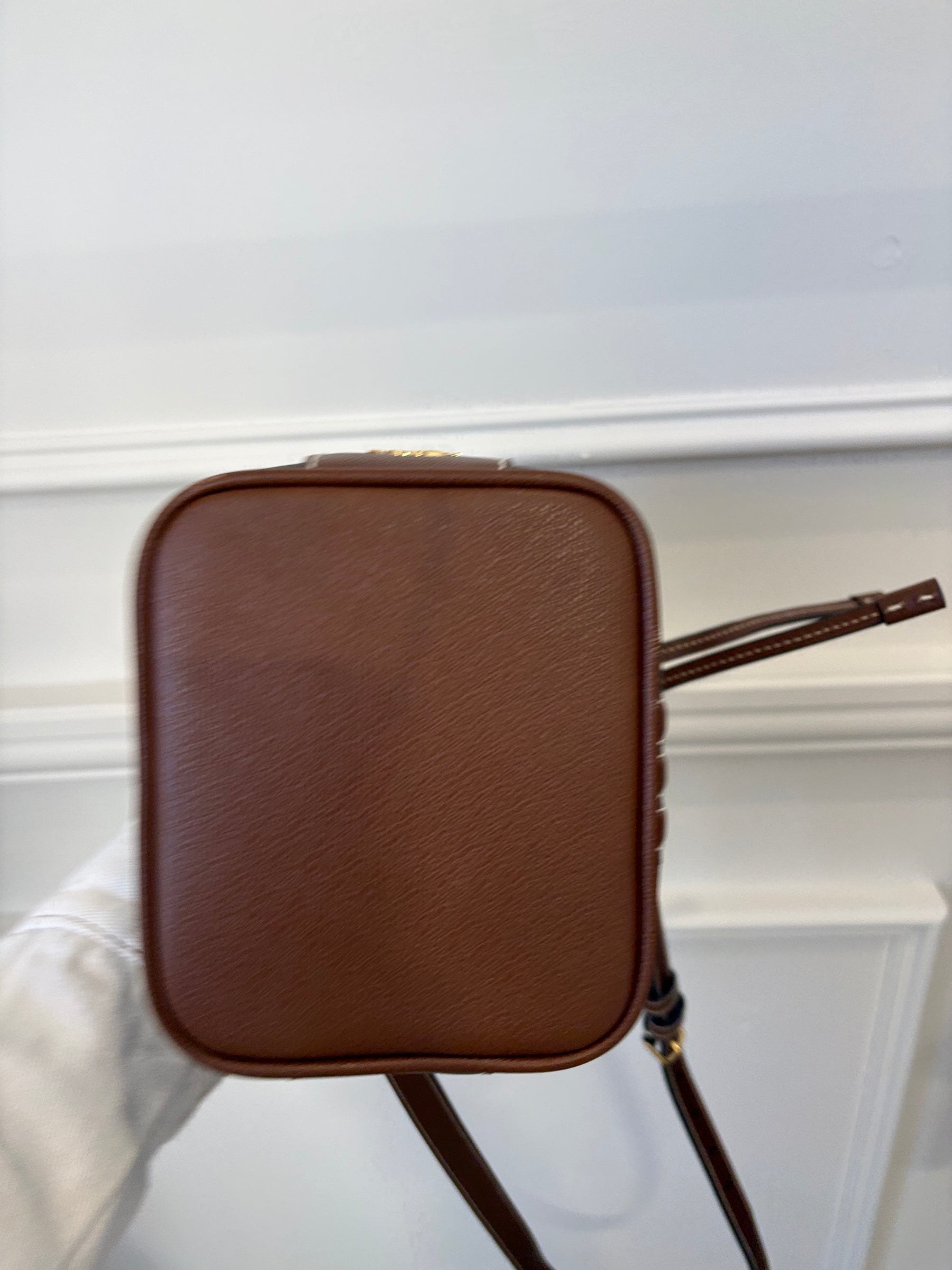 Bally Brown Canvas Monogram And Leather Bucket Bag