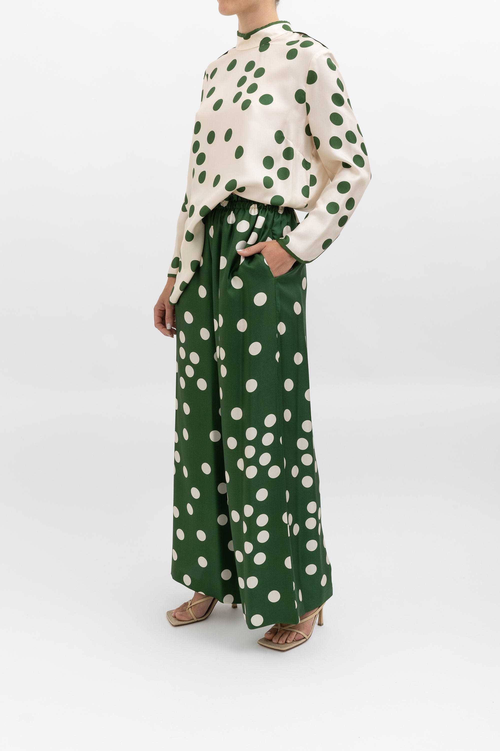 Polka Dot Silk Set