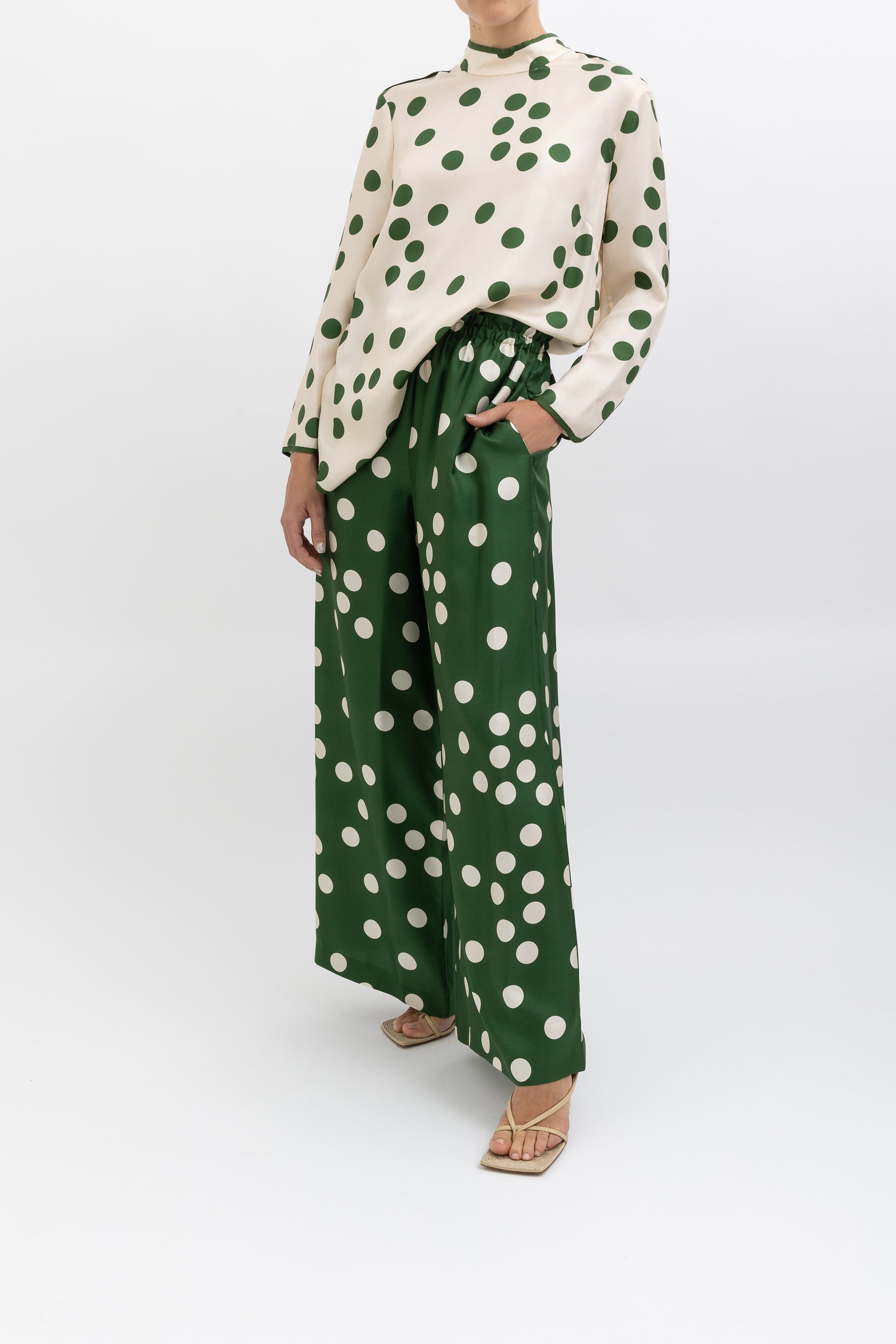 Polka Dot Silk Set