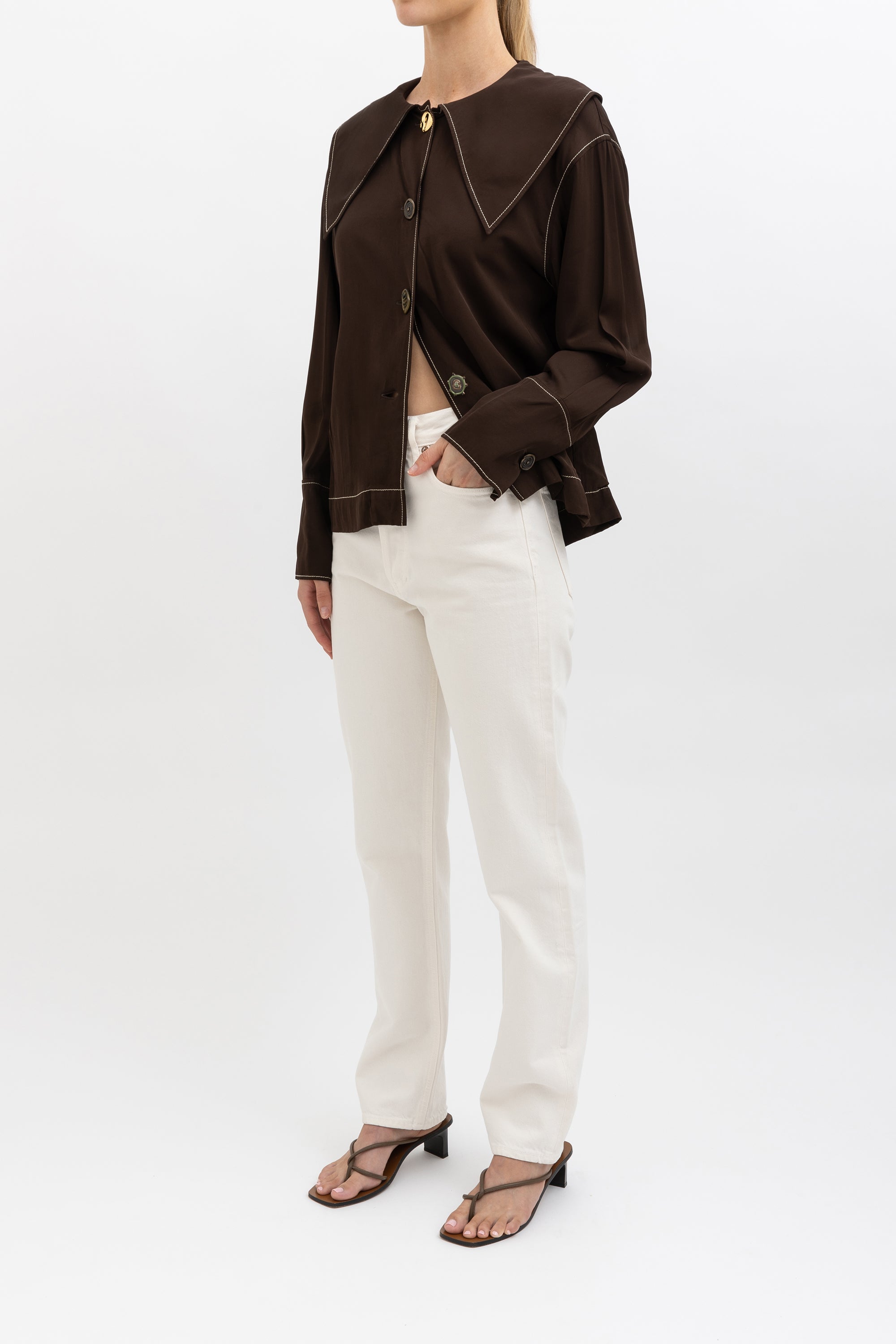 Elliot Chelsea-Collar Twill Shirt