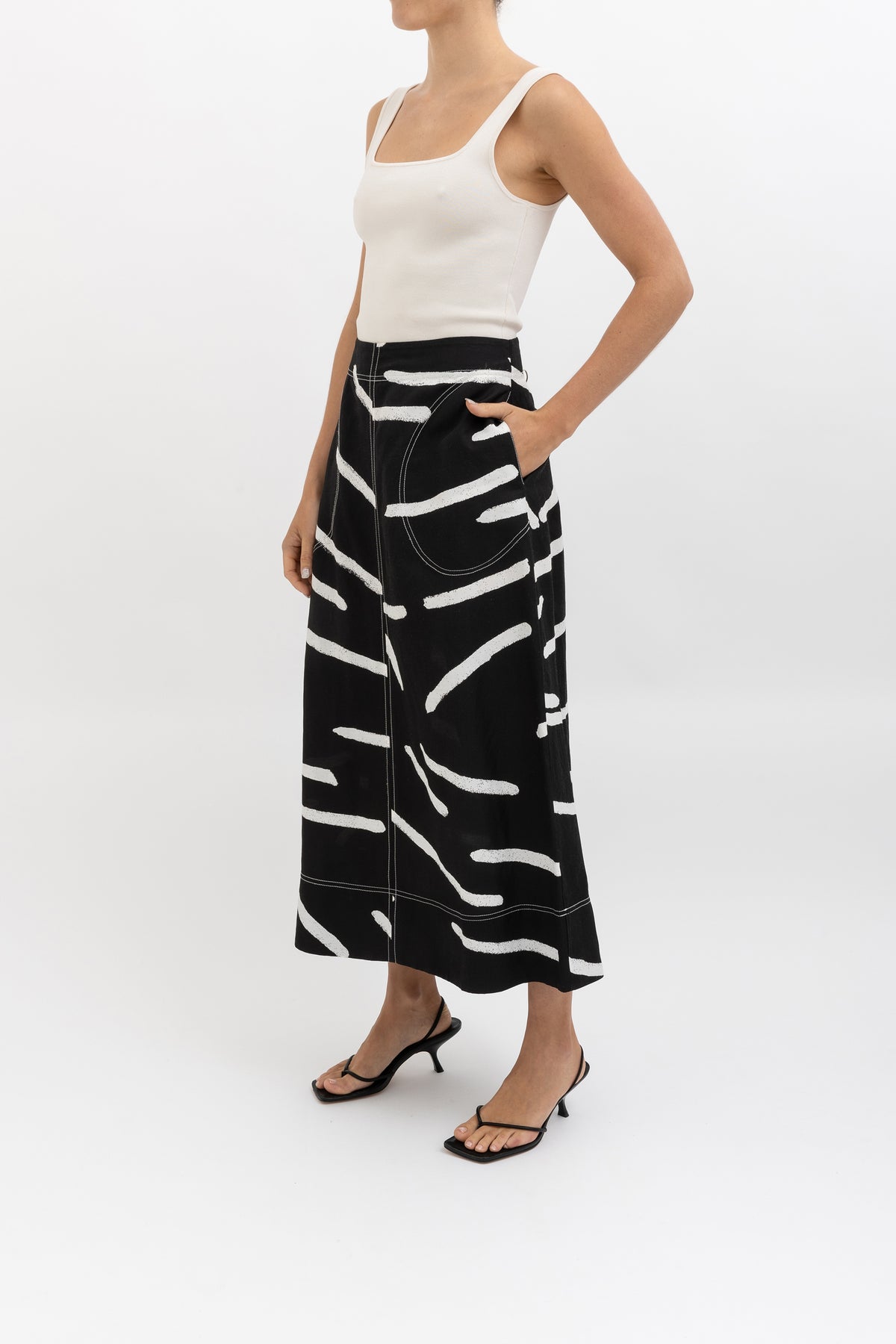 Palmas A-Line Midi Skirt