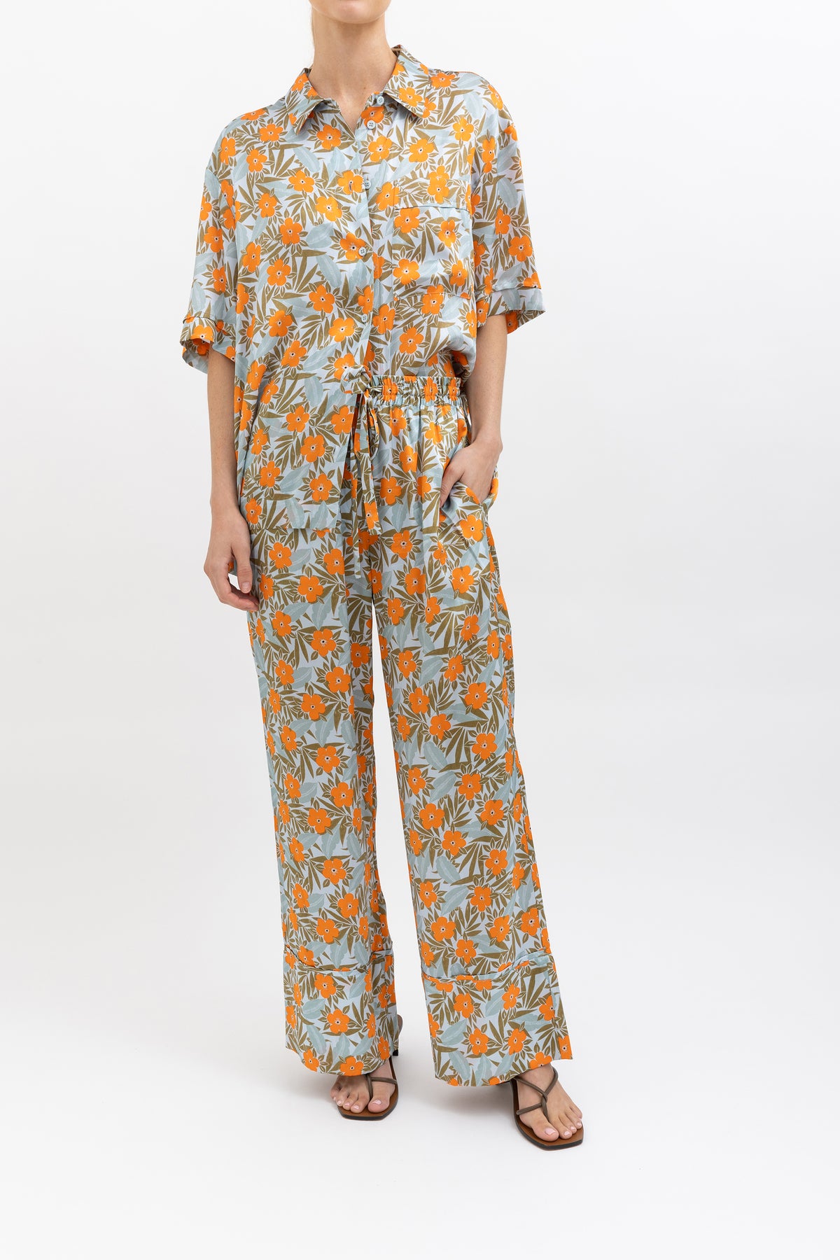 Bella Silk Shirt & Pant Set