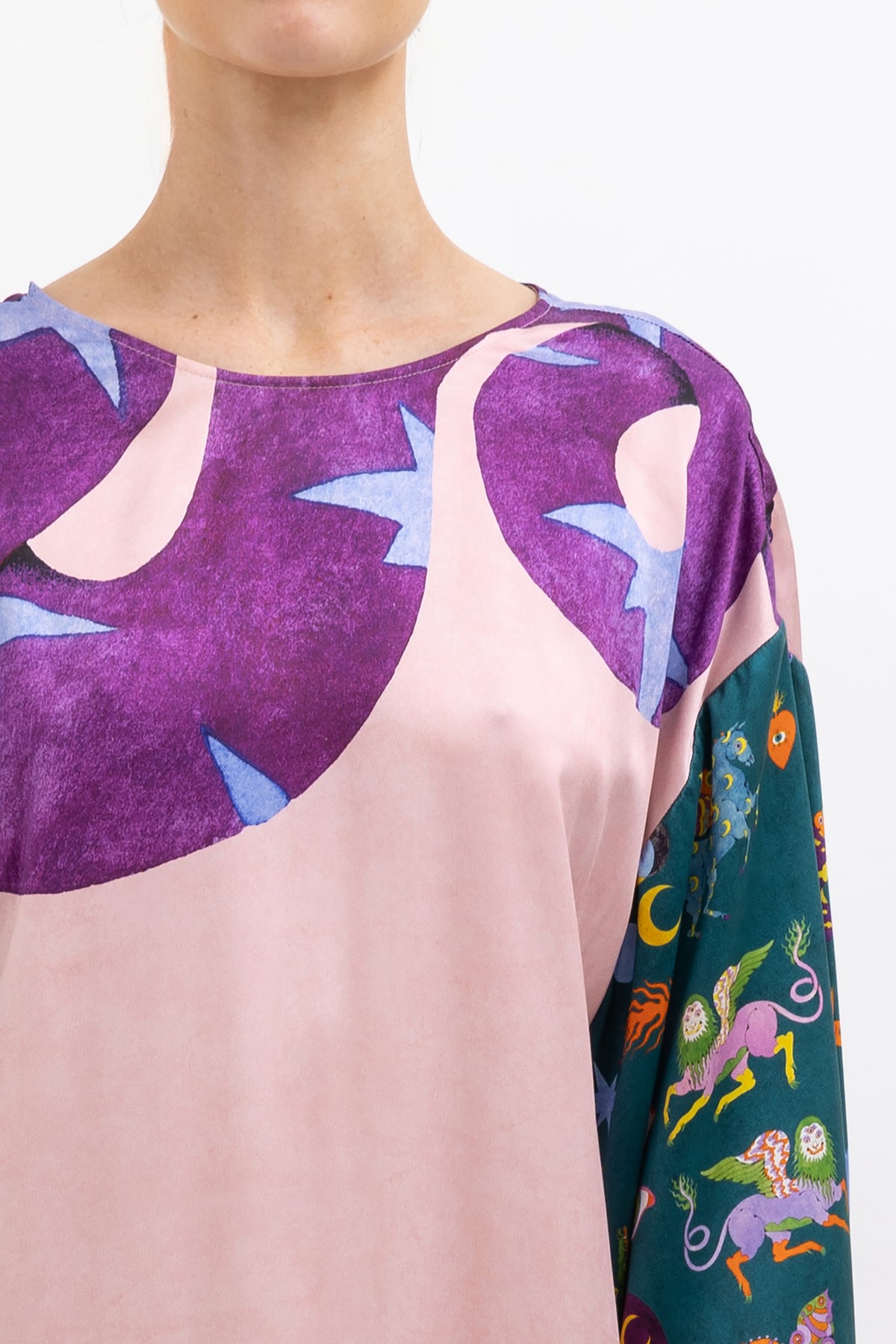 Superhero Silk Satin Midi Dress